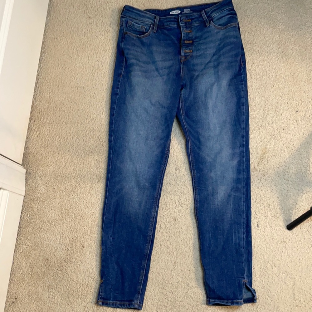 Rockstar Super Skinny High Rise Blue Jeans